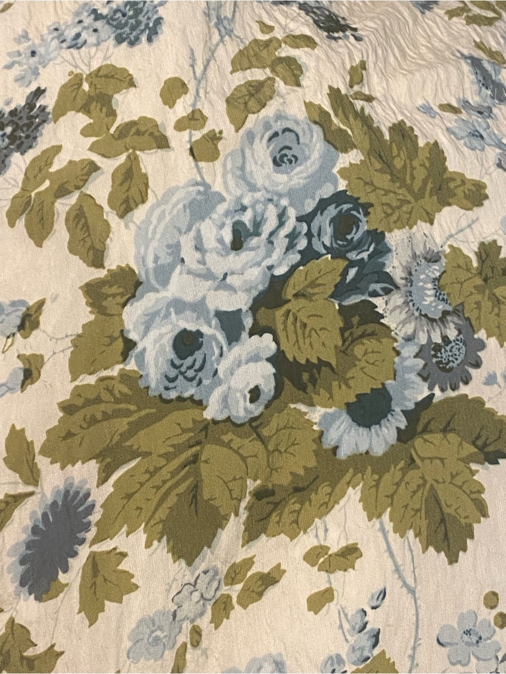 By Anthropologie Floral Blue Rose Maxi Square Neck Dress 1X - Picture 8 of 9